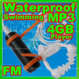 4GB Waterproof Water Sport  Player FM Swimming Black  