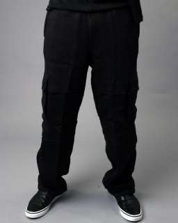 Koman Basic Essentials Premium Fleece Cargo Sweat Pant BLACK  