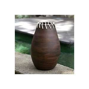 NOVICA Ceramic vase, Song of Salvador
