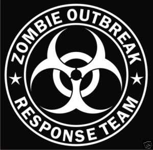 Zombie Outbreak Response Team Vinyl Decal Sticker  