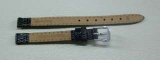8MM BLUE LEATHER KINGSTON WATCH BAND,STRAP  