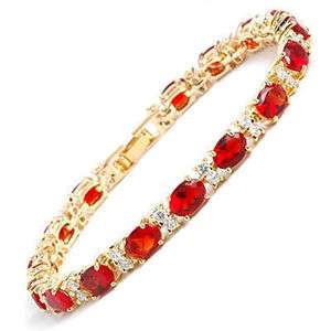   ladys red/ green/ purple/ blue zircon bead link cuff bracelet  