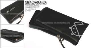 Black ( Android Zipper PU Leather ) Case Pouch For Samsung Galaxy Pro 