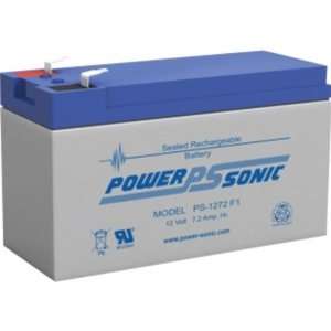  POWER SONIC PS1272F1 12 VOLT 7.2 AMP HOUR LED ACID .187 