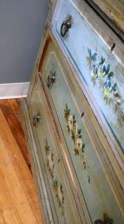 Antique Hand Painted Eastlake Victorian Distressed Dresser Chest 