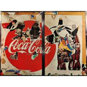  1970 Pop Abstract Art Wolf Vostell Coca Cola Coke Print 