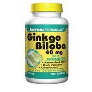   Jarrow Formulas Super Ginkgo 40mg, 125 Tablets: Health & Personal Care