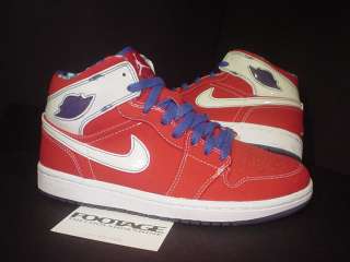 2007 Nike Air Jordan I Retro 1 LS SORT VARSITY RED WHITE ROYAL BLUE Sz 