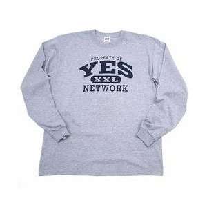  YES Network Property of Long Sleeve T shirt   Grey Large 