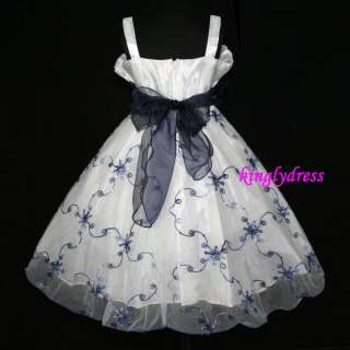 NEW Flower Girl Pageant Wedding Bridesmaid Princess Party Dress Wears 