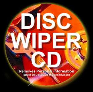 DISC WIPER CD * HARD DRIVE * DATA ERASE * DISK WIPE  