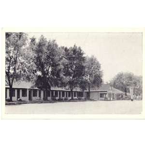 1950s Vintage Postcard Yearys Tourist Court Service Station & Cafe on 