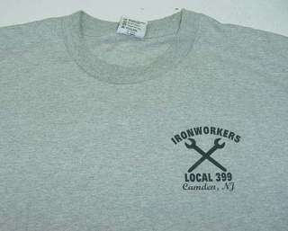 IRONWORKERS IRON WORKERS Local 399 CAMDEN NEW JERSEY UNION T SHIRT Sz 