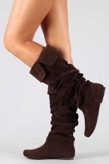   Suede Slouchy Knee High Flat Casual Boot 7 us Qupid Neo 100  