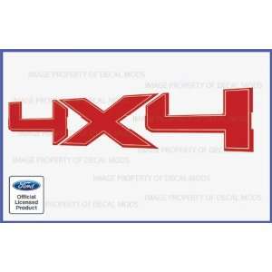  Ford 4x4 Decals Red  CR (2009 2012) (fits: F150 Ranger 
