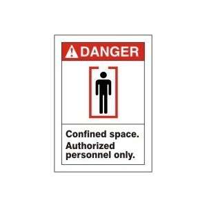 DANGER Confined Space. Authorized personnel only. (w/graphic) Sign 