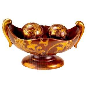  Poly Arie Collection Bowl with Ornamental Balls