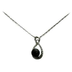  Black Pearl in a Teardrop Pendant Jewelry