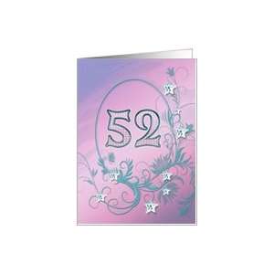  52nd Birthday card with diamond stars effect Card: Toys 
