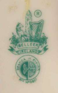BELLEEK BOWL *SHELL PATTERN GREEN MARK Very DELICATE from IRELAND 
