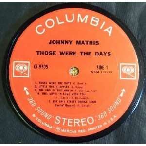    Johnny Mathis   Those Were The Days (Coaster): Everything Else