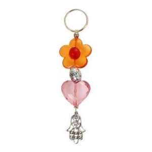  Acrylic Key Chain with Hamsa and Pink Heart: Everything 