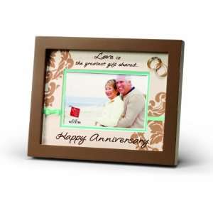  Russ Happy Anniversary Wood Frame, 4 by 6 Inch