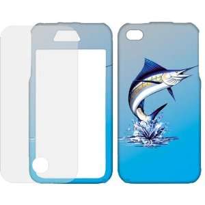 , Verizon, Sprint) Jumping Marlin Fish Fishing Blue case cover ( FREE 