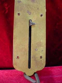 Antique BRASS JOHN CHATILLON & SONS HANGING FISH SCALE  