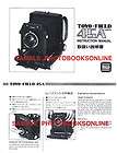 Toyo Field Camera 45A Instruction Manual: English & Japanese