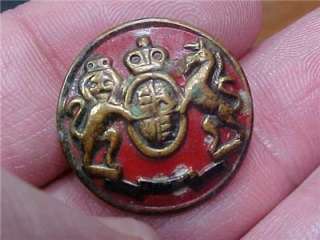   Crown Military Fraternal Enamel Antique Coat of Arms Pin (12A1)  