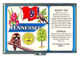 Tennessee Rocky Top State Song ID Holder, Cigarette Case or Wallet 