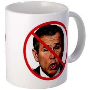  No Bush / Anti Bush Sign Home Office Bush Mug by CafePress 
