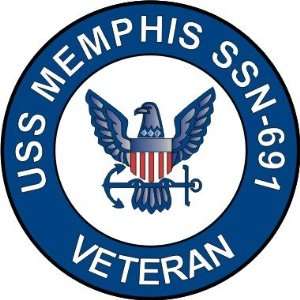  US Navy USS Memphis SSN 691 Ship Veteran Decal Sticker 3.8 