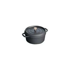  Staub Round Cocotte   2.25Qt   Black Matte Kitchen 