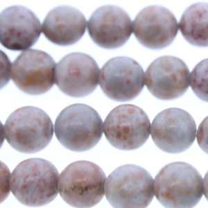Fossilized Agate  Ball Plain   6mm Diameter, Sold by 16 Inch Strand 