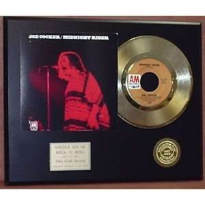  Joe Cocker 24kt 45 Gold Record & Original Sleeve Art LTD 