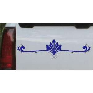 Blue 44in X 11.7in    Wide Ornamental Accent Car Window Wall Laptop 