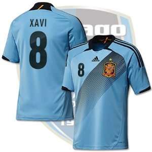  New Soccer Jersey Spain Away Xavi # 8 Football Shirt with 