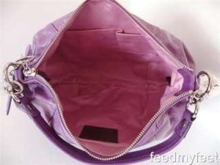 Coach 15790 Poppy Grape Purple Lavender Patent Handbag Hobo Crossbody 