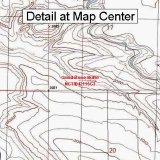  USGS Topographic Quadrangle Map   Grindstone Butte, Idaho 