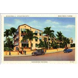Reprint Braznell Apartments, Miami Beach, Florida, overlooking the 