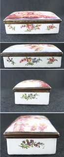 ENGLISH 1770s STAFFORDSHIRE ENAMELED COURTING SCENE BOX  