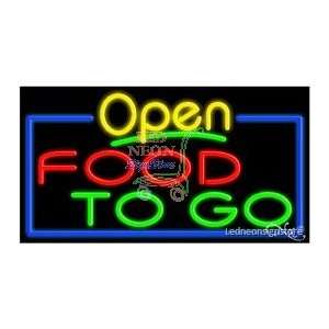  Food To Go Neon Sign 20 inch tall x 37 inch wide x 3.5 
