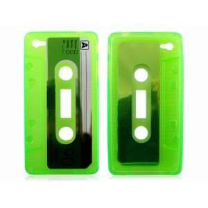  Green Cassette TPU Case Cover Skin for iPhone 4 4G 4S 