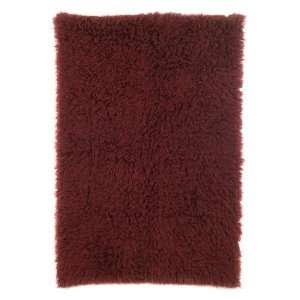   Greek Flokati 5 Foot x 7 Foot Wool Area Rug, Ruby Red