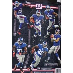  New York Giants Fathead NFL 6 Player Team Set Official 