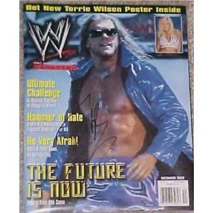  WWE 2002 WWE Magazine Edge Signed COA proof   Sports Memorabilia 