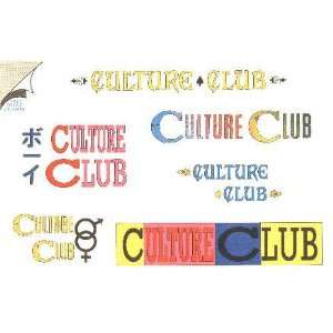 Culture Club   6 Separate Logo Stickers / Decals Authentic Retro 
