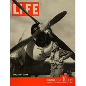  1943 Cover LIFE WWII Thunderbolt Fighter Warplane Pilot 